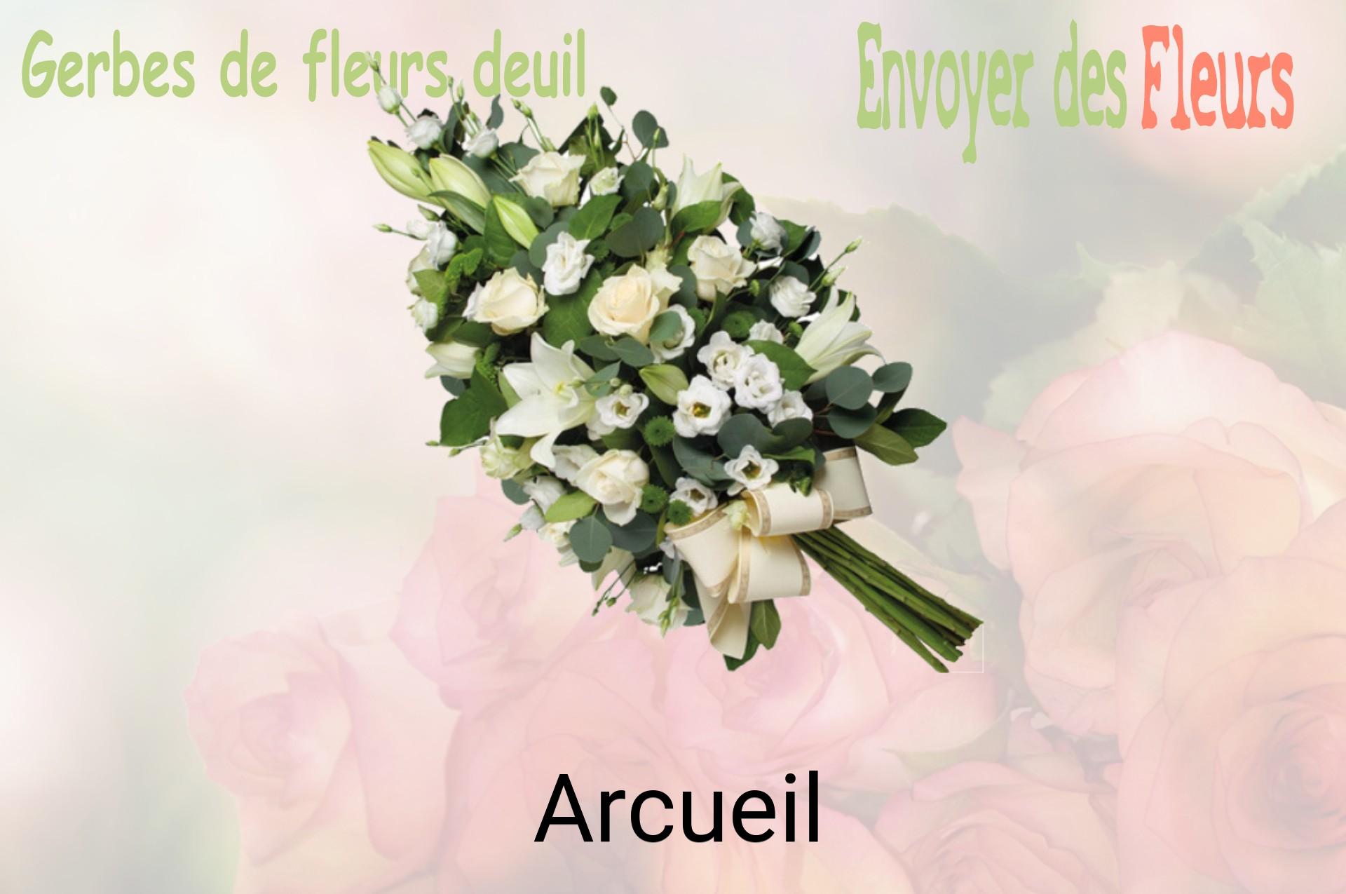 Gerbe de fleurs de deuil livrée à Arcueil